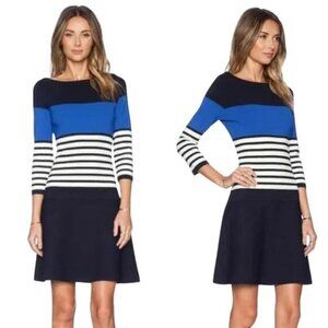 Kate Spade 3/4 Sleeve Striped Scuba Dress Size Large